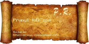 Prunyi Rózsa névjegykártya